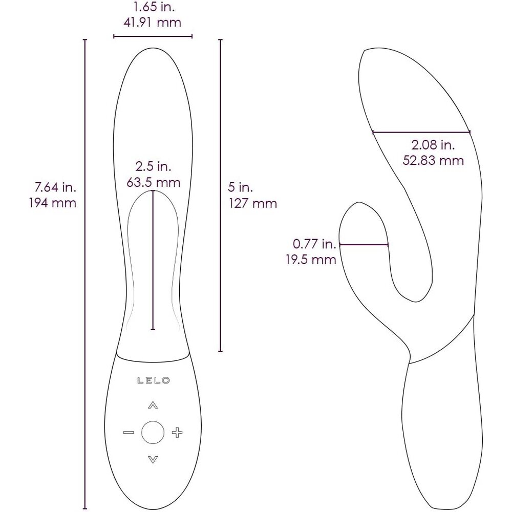 Lelo Ina Wave 2 Luxury Rechargeable Vibe Plum VIBRATORS-RABBIT