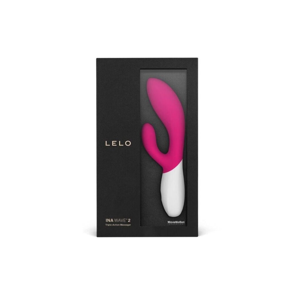 Lelo Ina Wave 2 Luxury Rechargeable Vibe Cerise VIBRATORS-RABBIT