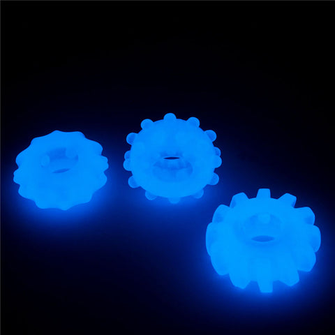 Lovetoy Glow In The Dark Lumino Cock Rings Set Of 3 > Cock Ring > Sets