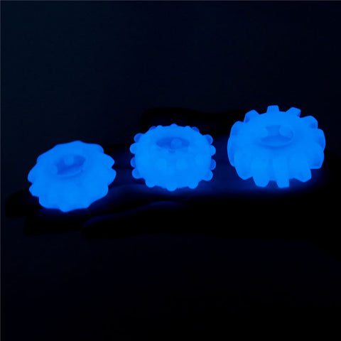 Lovetoy Glow In The Dark Lumino Cock Rings Set Of 3 > Cock Ring > Sets