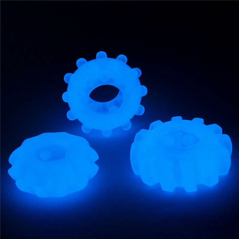 Lovetoy Glow In The Dark Lumino Cock Rings Set Of 3 > Cock Ring > Sets