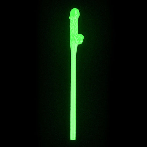 Lovetoy Pack Of 9 Willy Straws Glow In The Dark Bachelor & Bachelorette Items