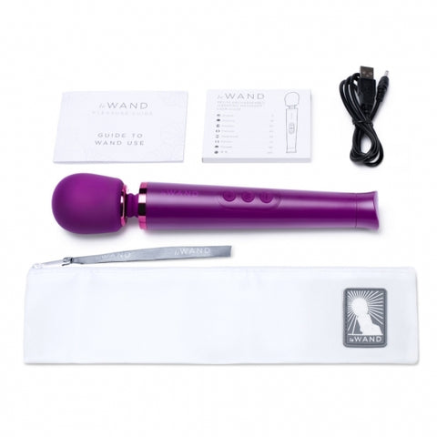 Le Wand Petite Rechargeable Vibrating Massager Dark Cherry > Sex Toys For Ladies > Wand Massagers and Attachments