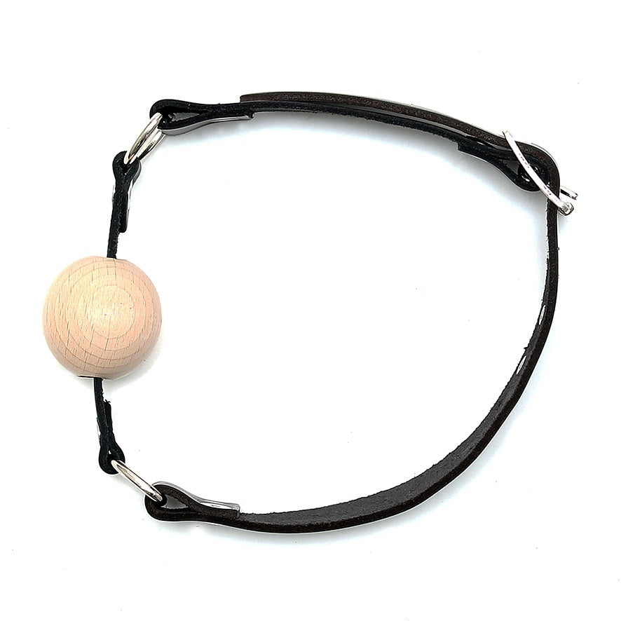 Leather Gag With Wooden Ball > Bondage Gear > Gags and Bits