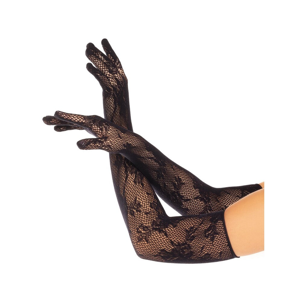 Leg Avenue Opera Floral Gloves Black Default Title > Clothes > Accessories
