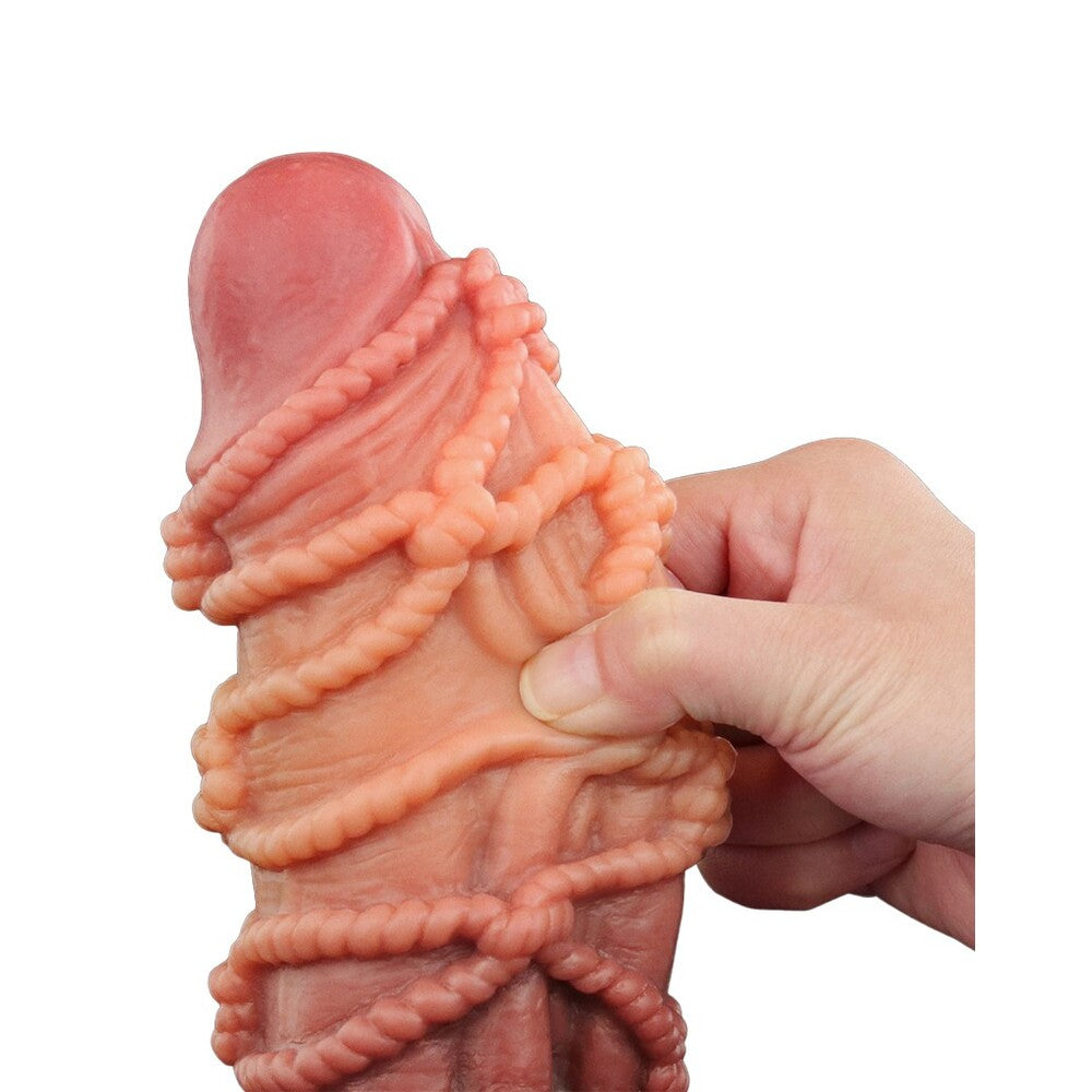 Lovetoy Extreme Dildo With Rope Pattern > Realistic Dildos and Vibes > Penis Dildo
