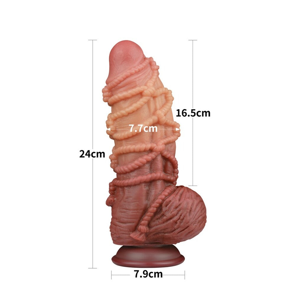 Lovetoy Extreme Dildo With Rope Pattern > Realistic Dildos and Vibes > Penis Dildo