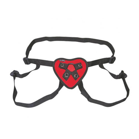 Lux Fetish Red Heart Strap On Harness > Realistic Dildos and Vibes > Strap On Harnesses