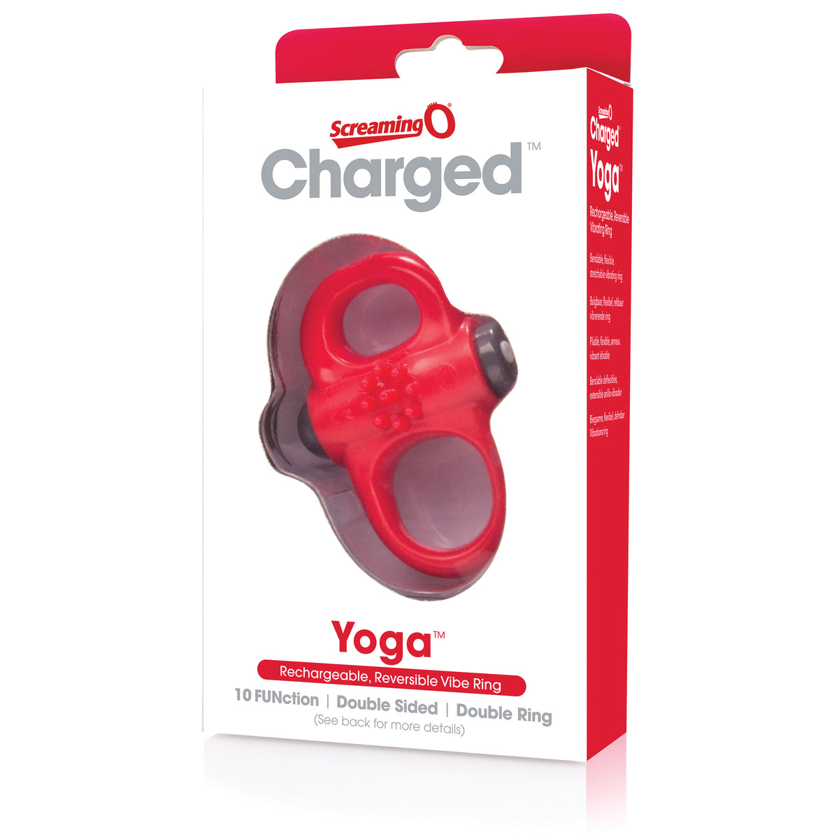 Screaming O Yoga Rechargeable Reversible Dual Loop Silicone Vibrating Cock Ring 3.5 Inch > Cock Ring > Vibrating