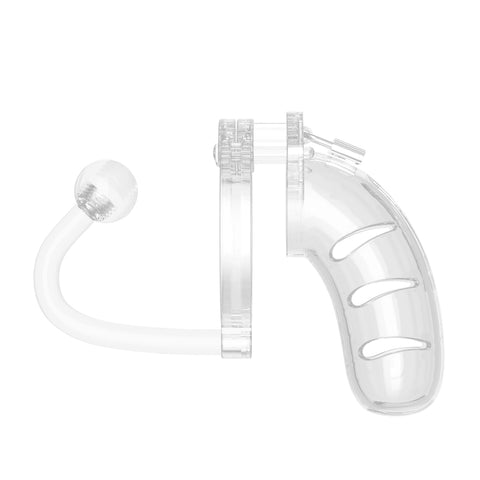Man Cage 11 Male 4.5 Inch Clear Chastity Cage With Anal Plug > Bondage Gear > Male Chastity
