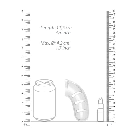 Man Cage 11 Male 4.5 Inch Clear Chastity Cage With Anal Plug > Bondage Gear > Male Chastity