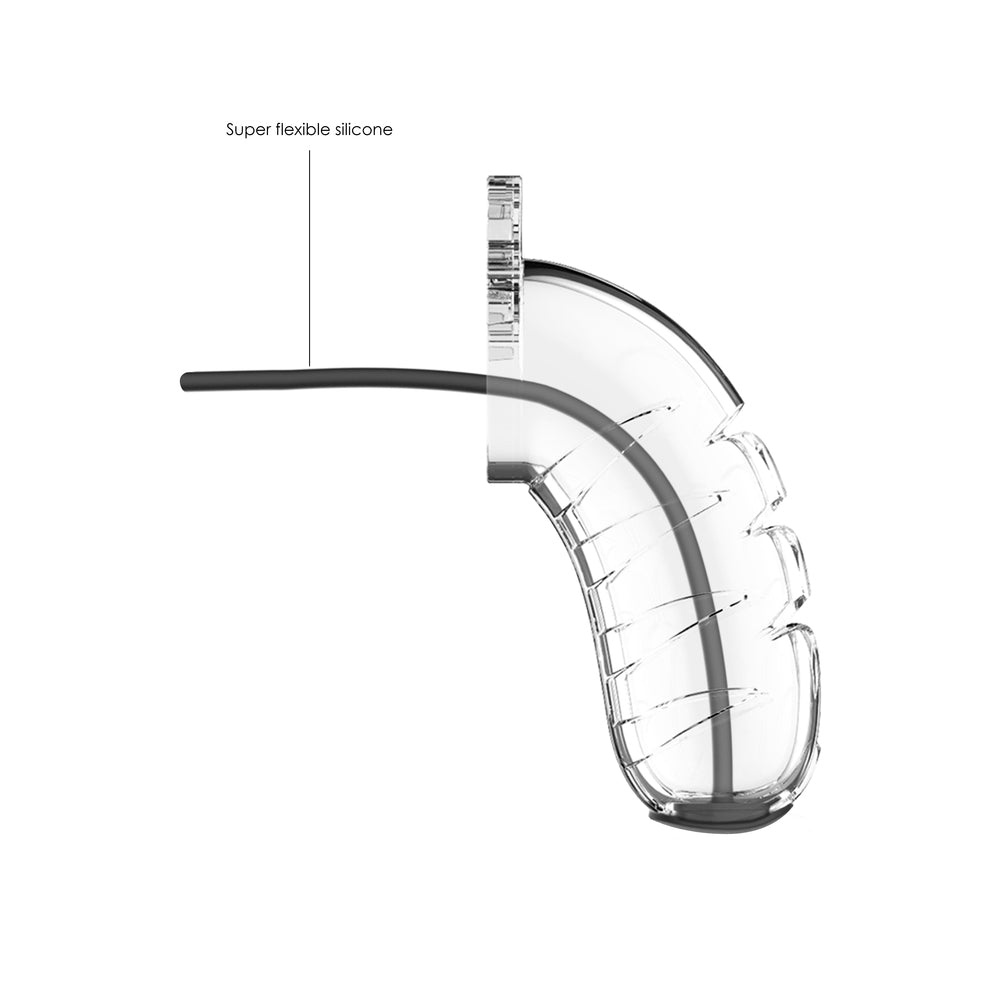 Man Cage 16 Male 4.5 Inch Clear Chastity Cage With Urethal Sound > Bondage Gear > Bondage Cock Rings