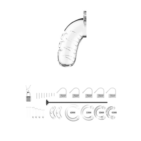Man Cage 16 Male 4.5 Inch Clear Chastity Cage With Urethal Sound > Bondage Gear > Bondage Cock Rings