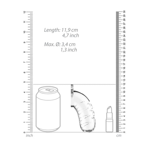 Man Cage 16 Male 4.5 Inch Clear Chastity Cage With Urethal Sound > Bondage Gear > Bondage Cock Rings
