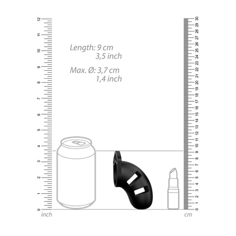Man Cage 20 Male 3.5 Inch Black Silicone Chastity Cage > Bondage Gear > Male Chastity