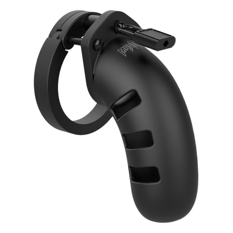Man Cage 21 Silicone Male Chastity Cage 4.5 Inch Black Default Title > Bondage Gear > Male Chastity