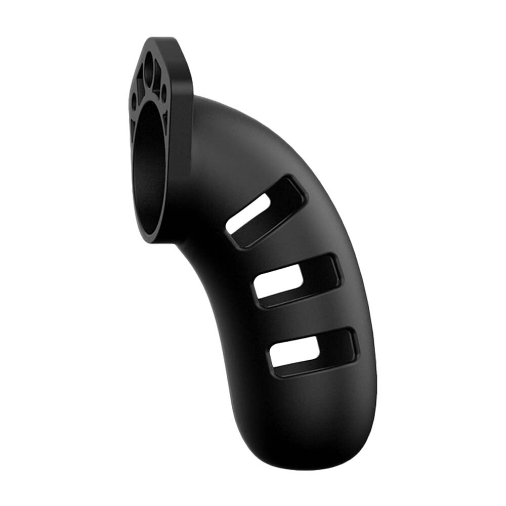 Man Cage 21 Male 4.5 Inch Black Silicone Chastity Cage > Bondage Gear > Male Chastity