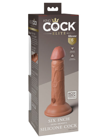 King Cock Elite 6 Inch Dual Density Dildo (Caramel) – Realistic Dildo > Dildos > Realistic Dildos