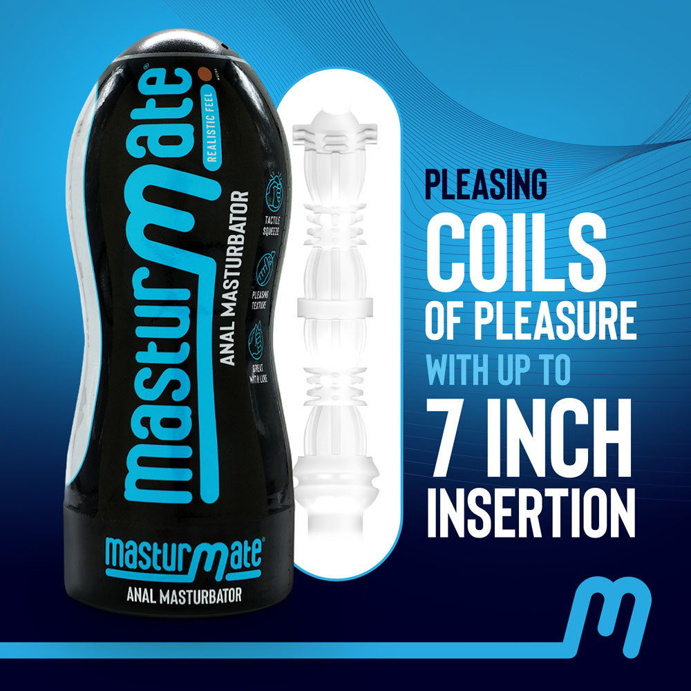 Masturmate Butt Anal Stroker Male Masturbator Silicone Intimate Pleasure Toy > Sex Toys For Men > Masturbators > Manual