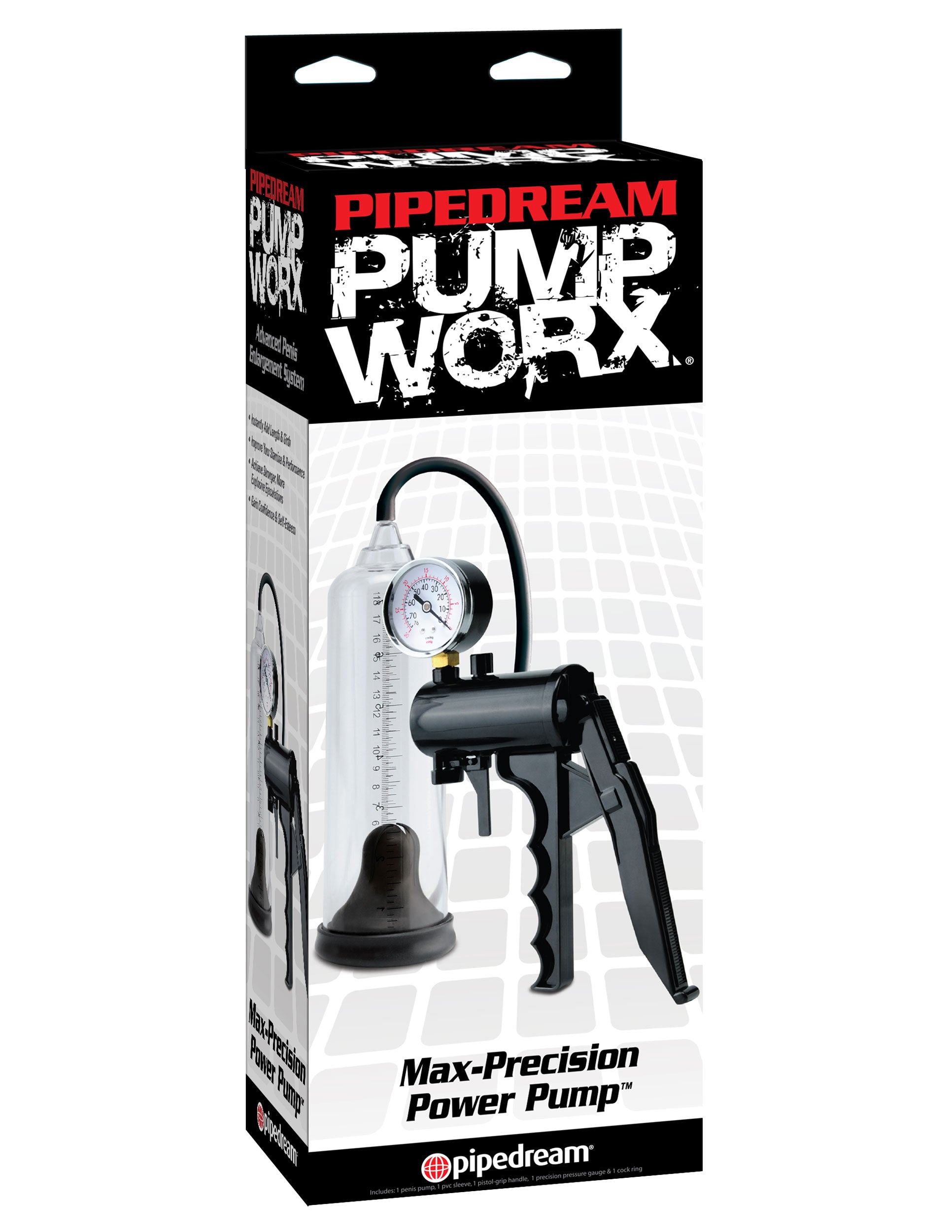 Pump Worx Max-Precision Power Pump – Heavy-Grade Acrylic 18cm Handheld Penis Pump > Pumps > Penis Pumps