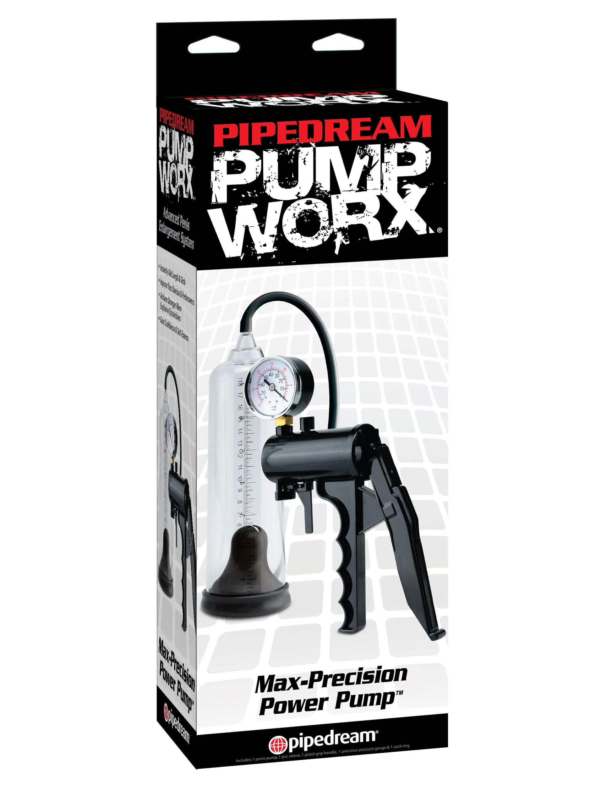 Pump Worx Max-Precision Power Pump – Heavy-Grade Acrylic 18cm Handheld Penis Pump Secondary image