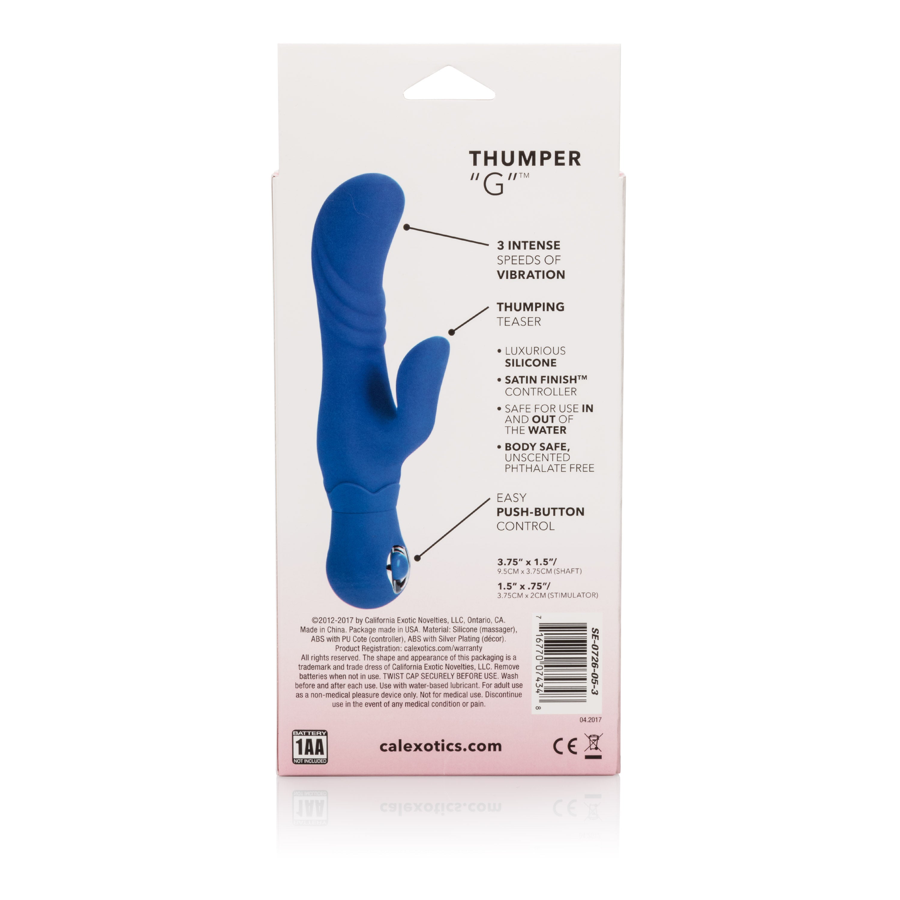 Posh Silicone Thumper Dual Massager – Rechargeable Silicone, 3 Speeds Massager > Vibrators > Ladies > Rabbit