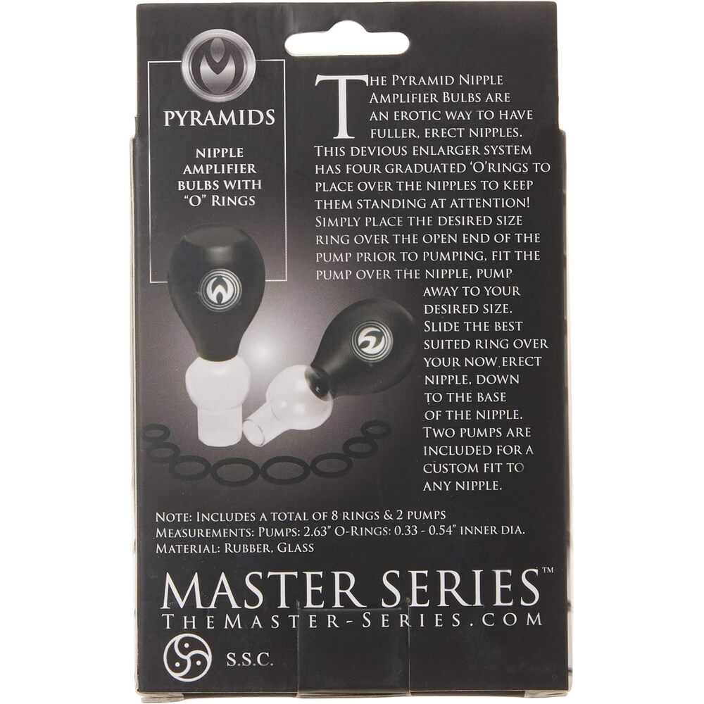 Master Series Pyramid Nipple Amplifier Bulbs with O Rings – Nipple Enlarger > Sex Toys > Nipple Suckers