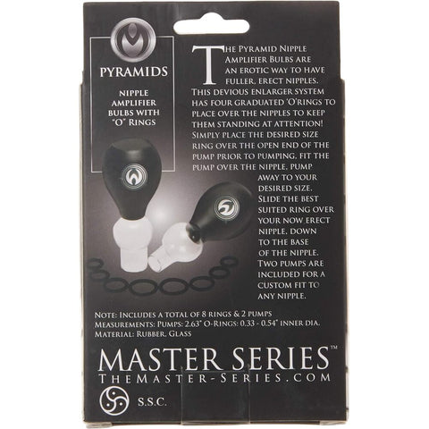 Master Series Pyramid Nipple Amplifier Bulbs with O Rings – Nipple Enlarger > Sex Toys > Nipple Suckers