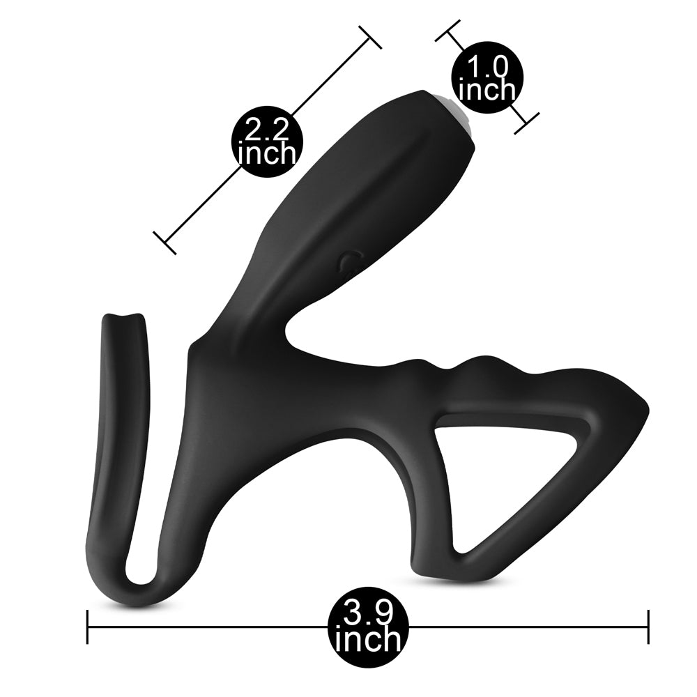 Cockring and Clit Vibrator Black > Sex Toys For Men > Love Ring Vibrators