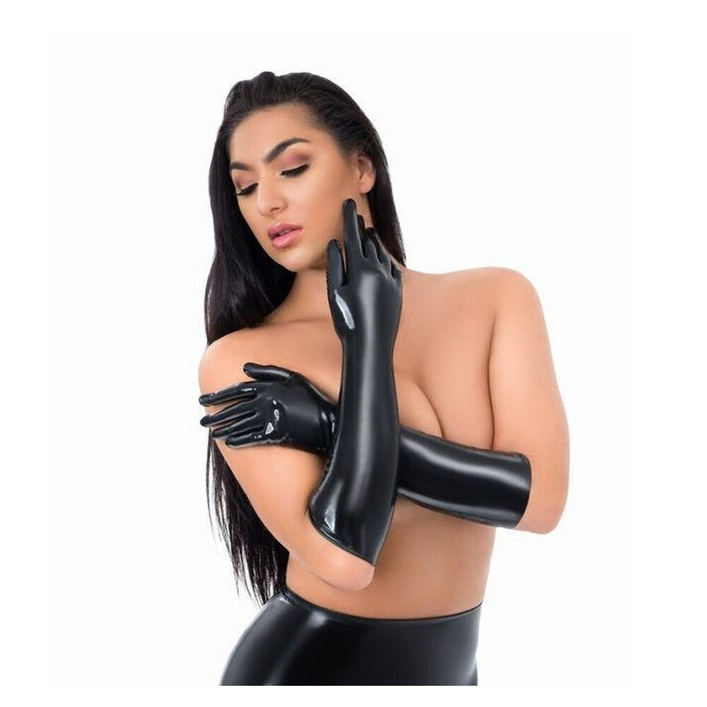 Me You Us Latex Full Length Glove (Black) – Erotic Clothing Large > Latex > Female