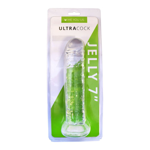 Me You Us Ultra Cock Clear Jelly 7 Inch Dong > Realistic Dildos and Vibes > Penis Dildo