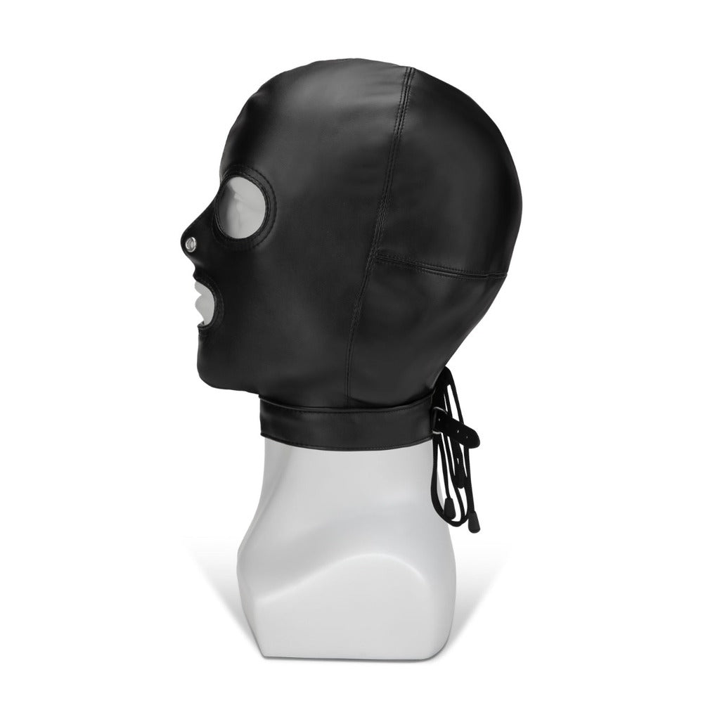 Me You Us Black Hood With Eyes Nose Mouth > Bondage Gear > Bondage Hoods