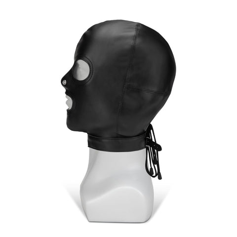 Me You Us Black Hood With Eyes Nose Mouth > Bondage Gear > Bondage Hoods
