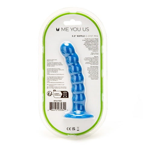 Me You Us 5.5 Inch Ripple G Spot Peg Dildo > Realistic Dildos and Vibes > Strap on Dildo