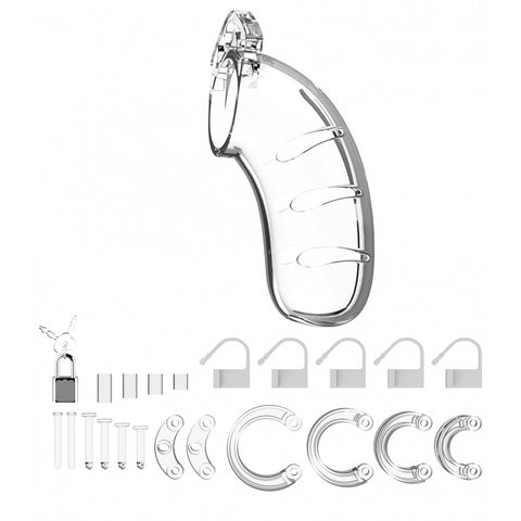 Man Cage 03 Male 4.5 Inch Clear Chastity Cage > Bondage Gear > Male Chastity