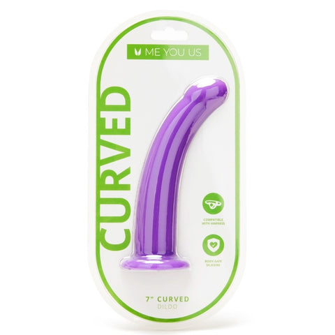 Me You Us 7 Inch Curved Silicone Dildo > Realistic Dildos and Vibes > Strap on Dildo