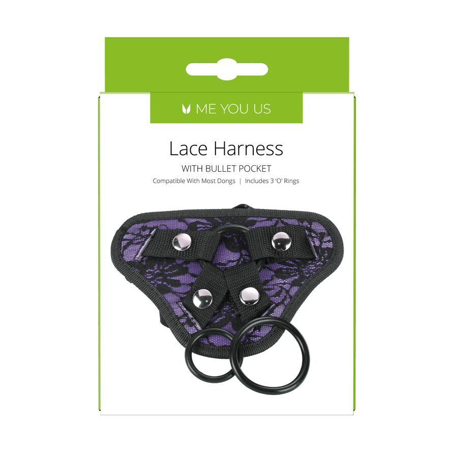 Me You Us Lace Harness With Bullet Pocket > Realistic Dildos and Vibes > Strap On Harnesses