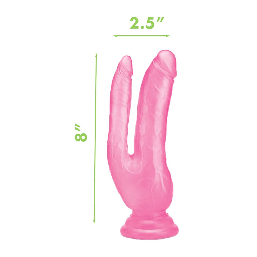 Me You Us Ultra Cock Double Dildo 8 Inch Pink > Realistic Dildos and Vibes > Double Dildos