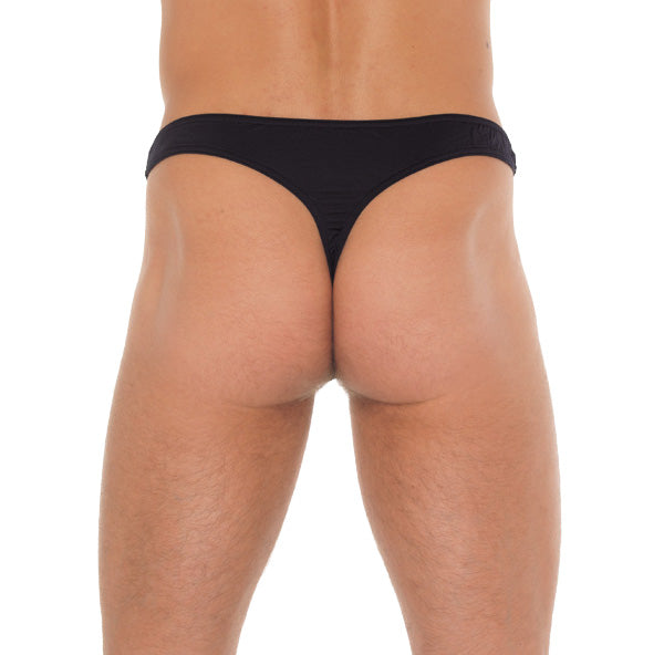 Mens Black GString With A Net Pouch Mens G-Strings