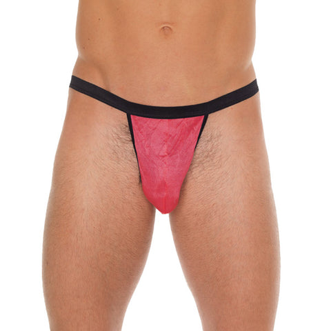 Mens Black GString With Pink Pouch Default Title Mens G-Strings