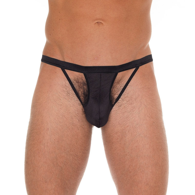 Mens Cut Out GString Black Default Title Mens G-Strings