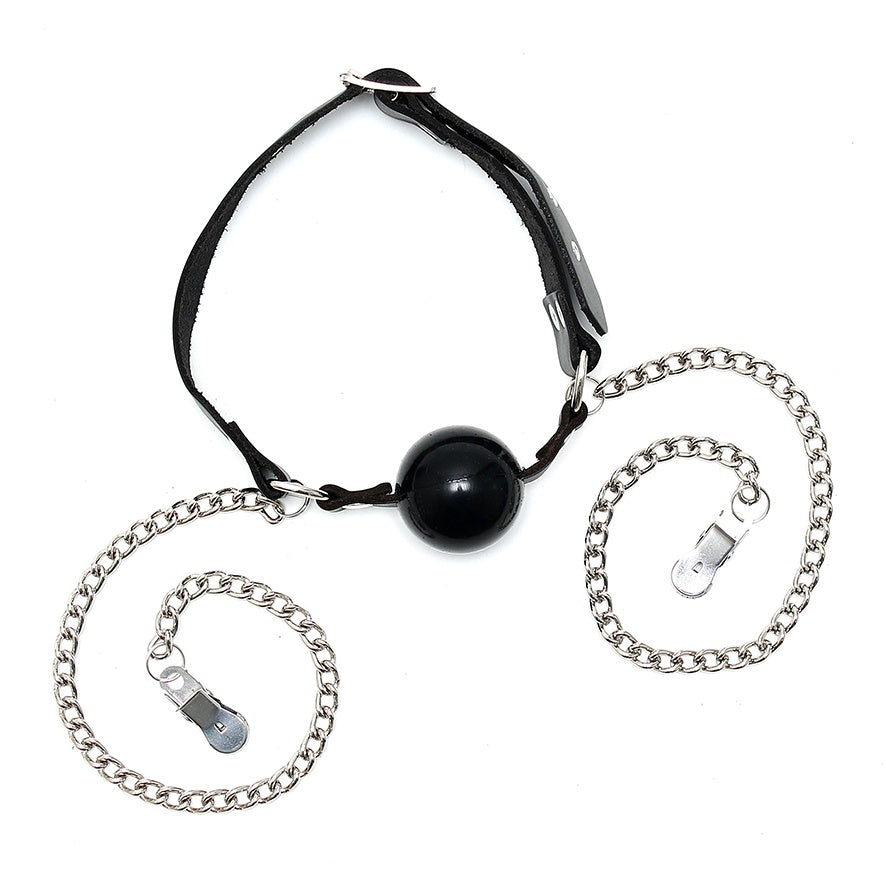 Mouth Gag And Nipple Chain > Bondage Gear > Gags and Bits