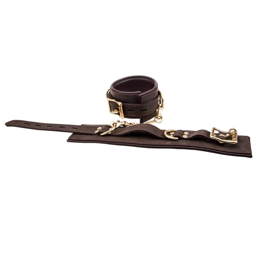 BOUND Nubuck Leather Wrist Restraints – Adjustable Soft Leather Bondage Restraints > Bondage Gear > Restraints