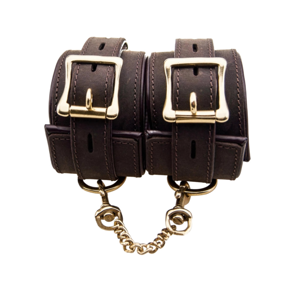 BOUND Nubuck Leather Wrist Restraints – Adjustable Soft Leather Bondage Restraints Default Title > Bondage Gear > Restraints Main image