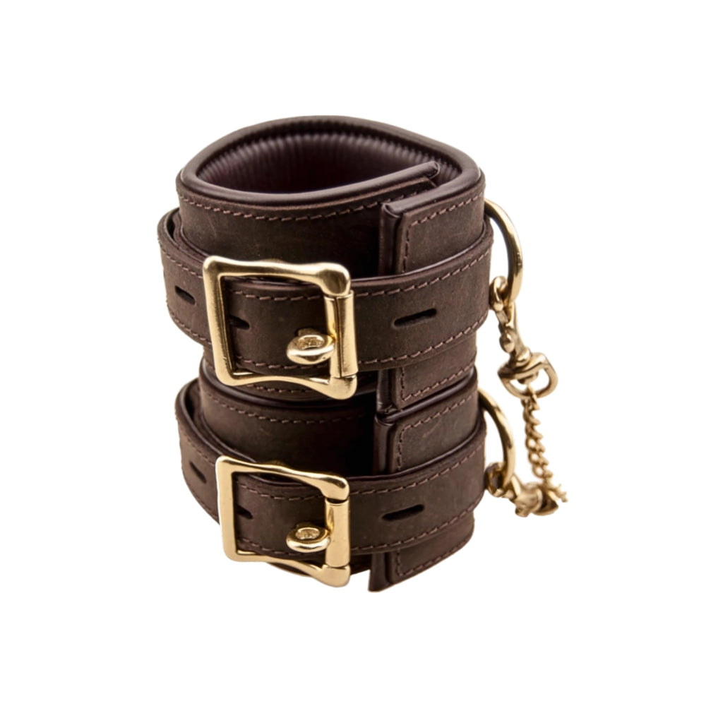 BOUND Nubuck Leather Wrist Restraints – Adjustable Soft Leather Bondage Restraints Secondary image