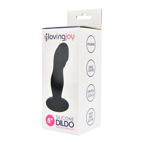 Loving Joy Silicone Dildo 6 Inch – Harness Compatible Dong with Suction Cup > Realistic Dildos and Vibes > Neutral Dildos