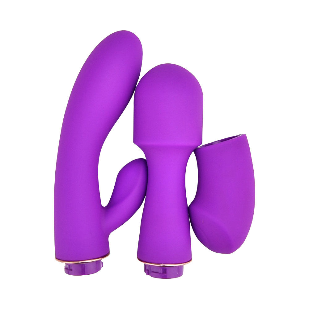 Loving Joy Dua Interchangeable Vibrator with Two Attachments – Powerful Rabbit and Wand Vibrator VIBRATORS