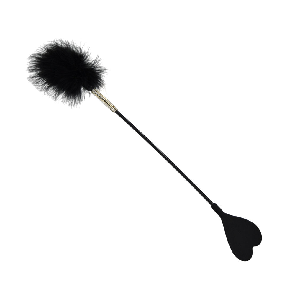 Bound to Please Silicone Heart Shaped Crop with Feather Tickler – Silicone Crop with Feather Tickler Default Title > Bondage Gear > Ticklers