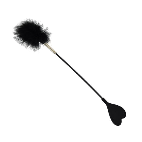 Bound to Please Silicone Heart Shaped Crop with Feather Tickler – Silicone Crop with Feather Tickler Default Title > Bondage Gear > Ticklers
