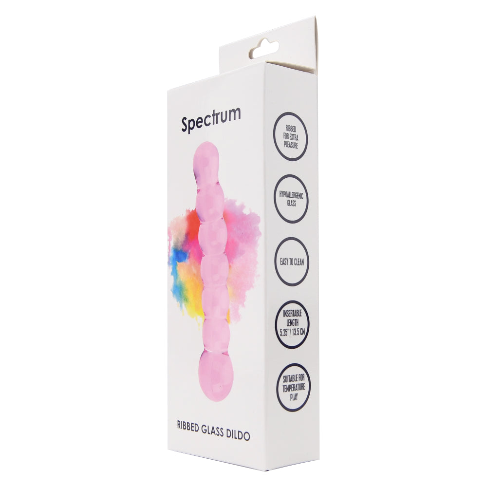 Spectrum Ribbed Glass Dildo 6.9 Inches Long and 1.7 Inches Diameter – Hypoallergenic Glass Dildo > Glass > Dildos